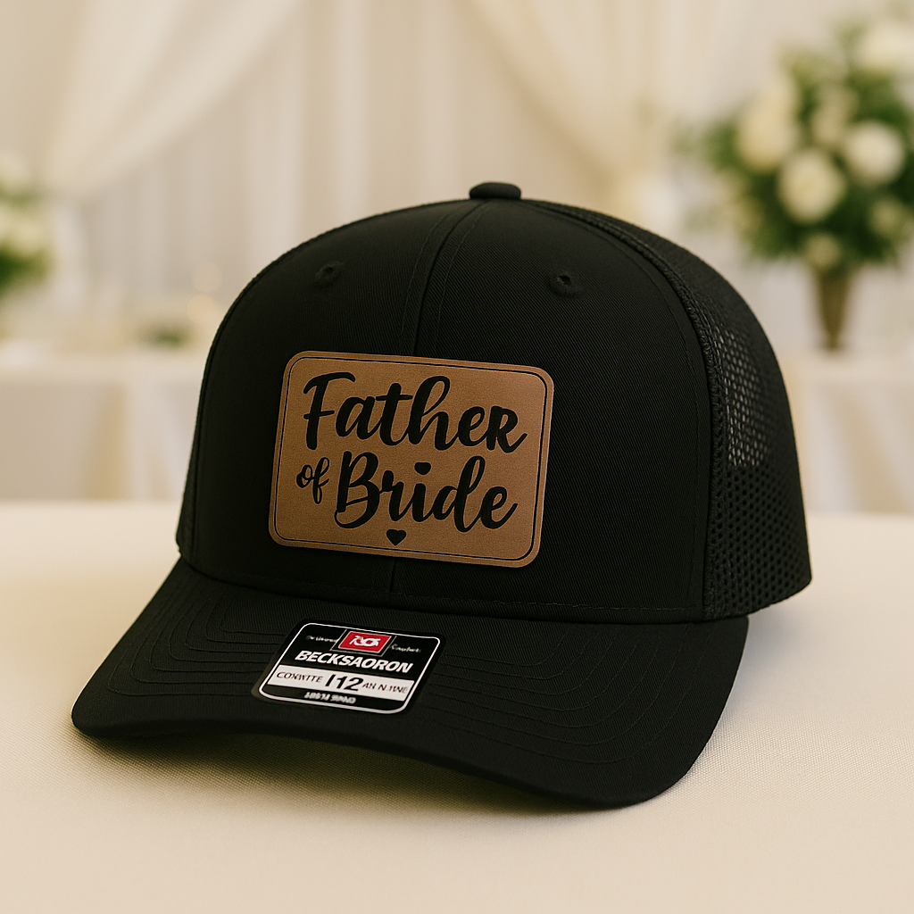 Custom Wedding Trucker Hat – Father of the Bride Cap, Custom Gift for Dad of the Bride on Wedding Day VHA163