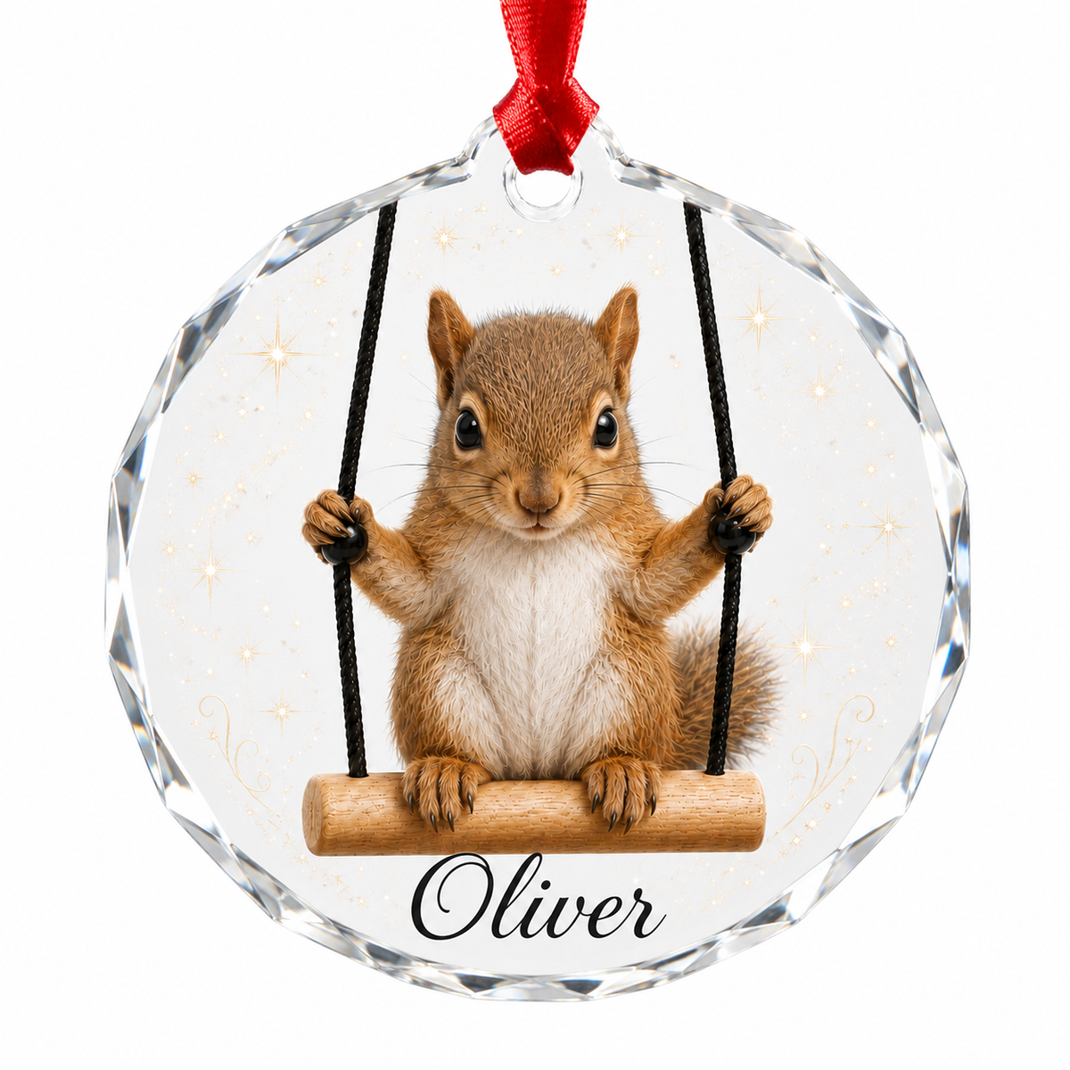 Animal Glass Ornament Squirrel