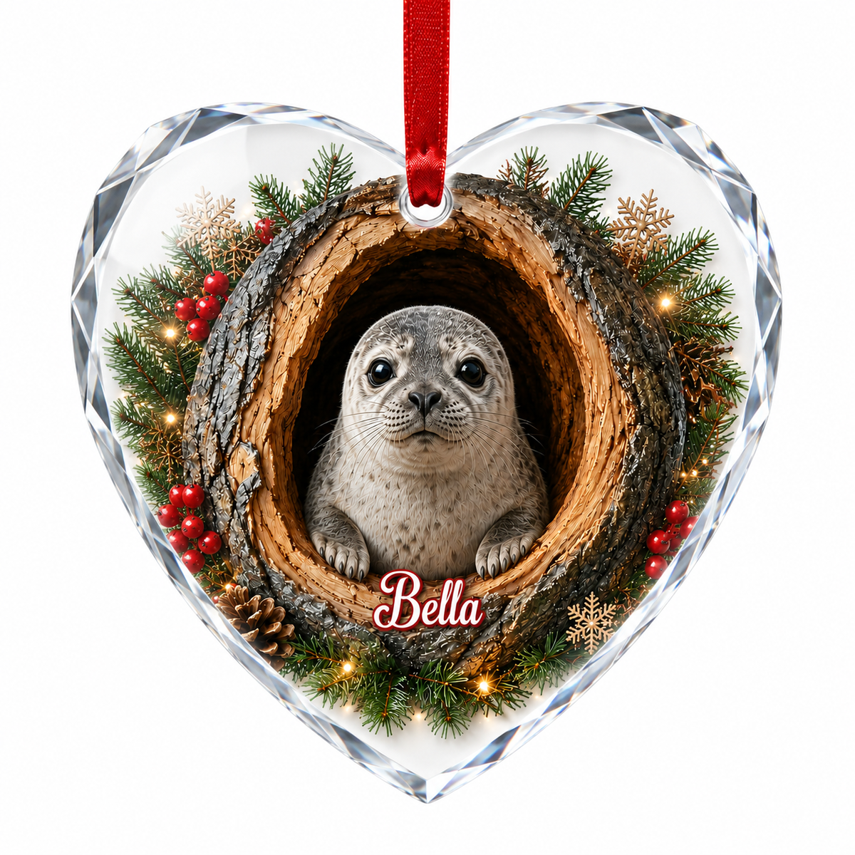 Animal Glass Ornament Tree Hollow Seal