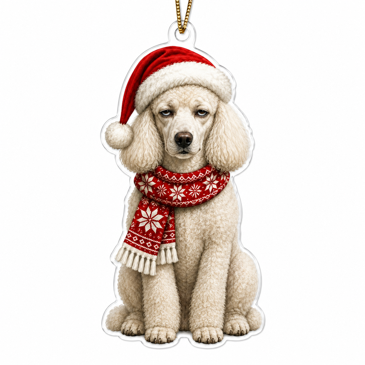 Dog Funny Christmas Poodle
