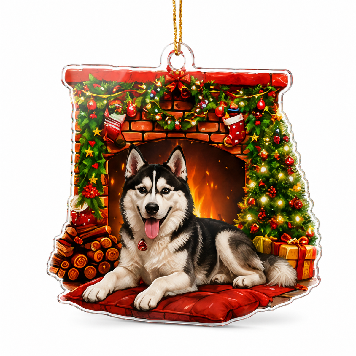 Dog Christmas Tree Siberian Husky