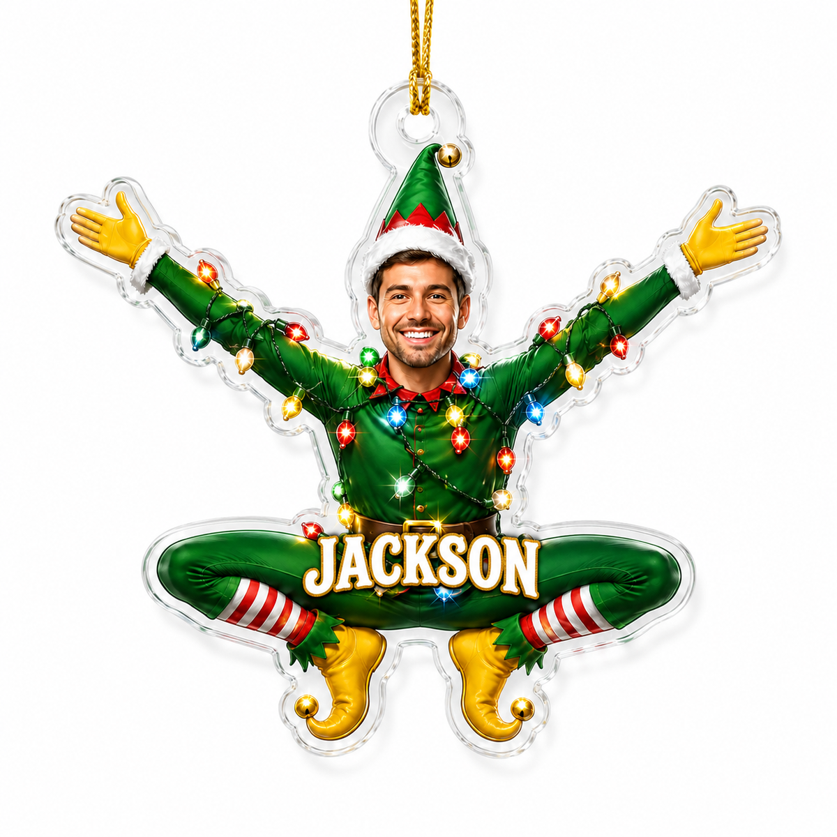 Custom Photo Christmas Elf Man