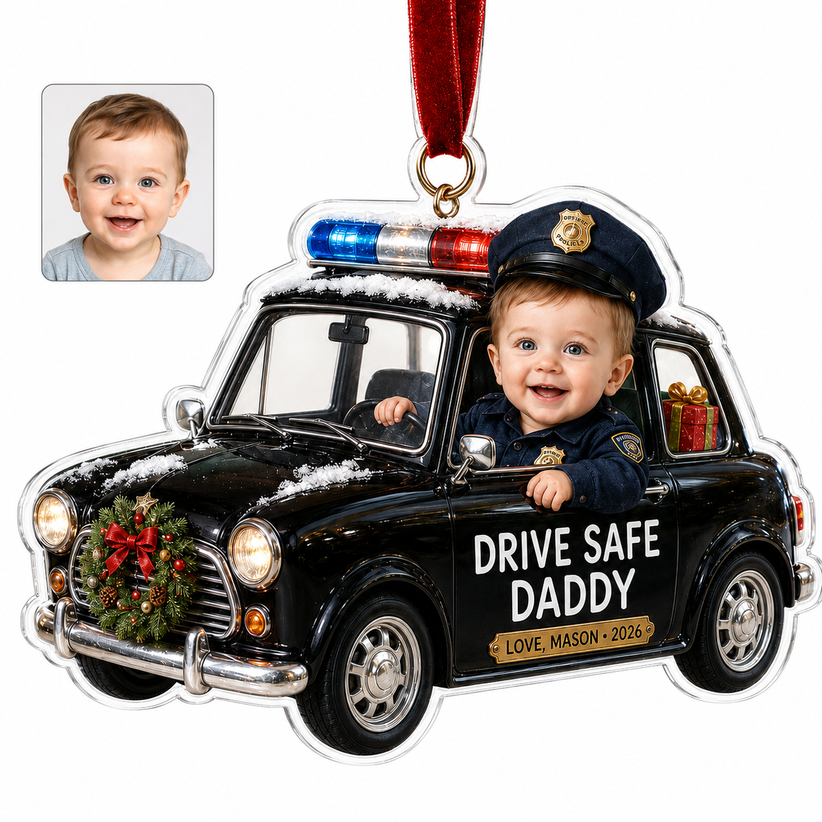 Photo Baby Police Car