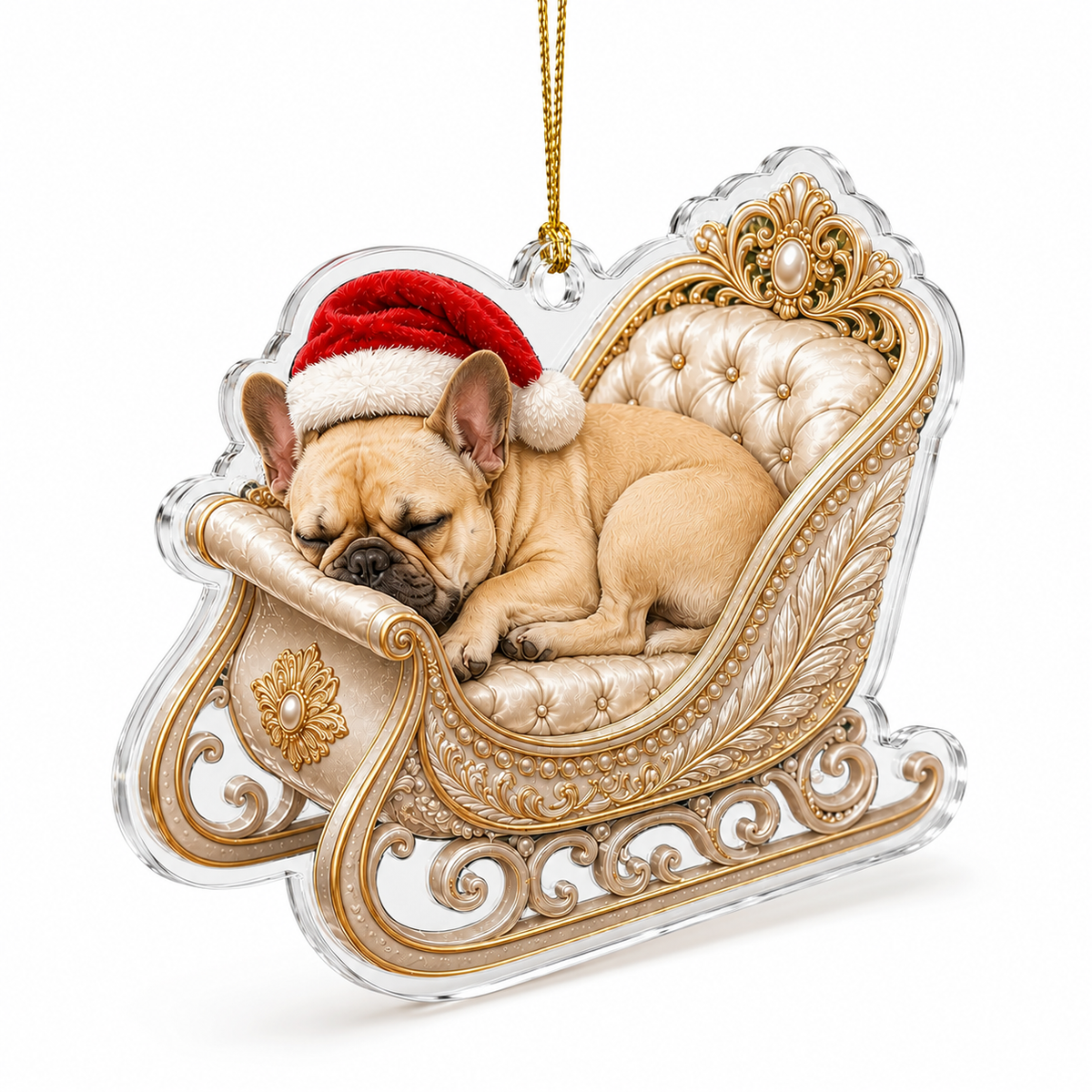 Dog Christmas Sleigh French Bulldog