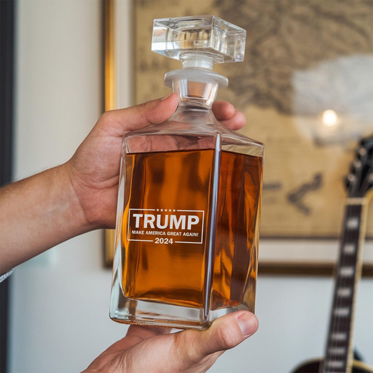 Donald Trump Decanter With Glasses | Trump 2024 | 47 Presidential | Make America Great Again | MAGA gift