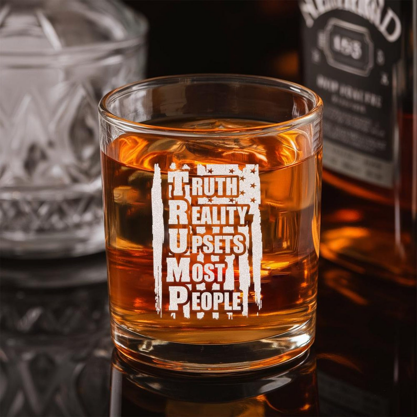 Truth Really Upsets Most People Whiskey Decanter And Engraved Glass Set EO04