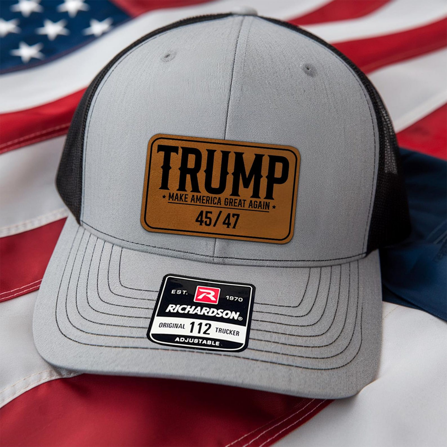 Trump MAGA 45 47 Hat | Trump Hat | Trump 45 47 Trucker Cap | Patch Trucker Hat