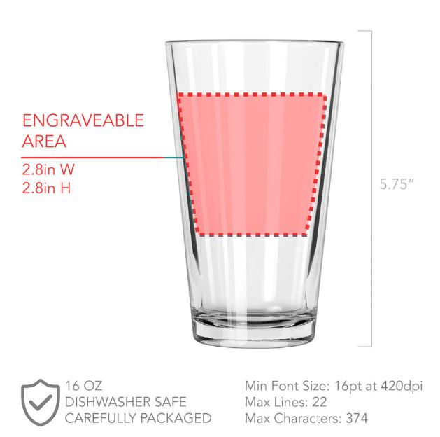 Take A Shot For Trump He Took A Shot For You Pint Glass | Trump 2024 Beer Glass | Engraved Pint Glass