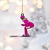Personalized Snow Skiing Ornament, Custom Colored Skiing Mask Shape Ornament N19