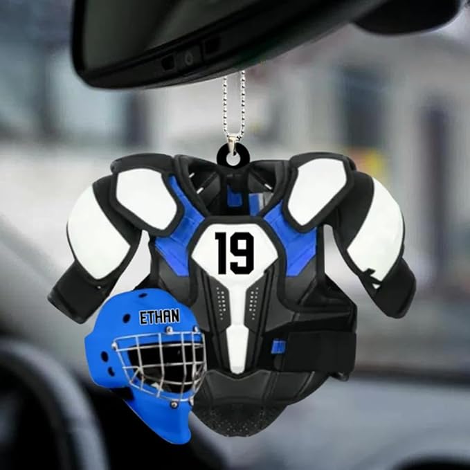 Personalized ice Hockey Ornament N18