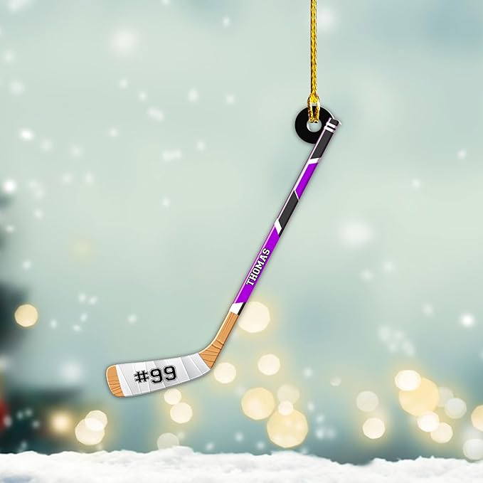 Personalized ice Hockey Ornament N34