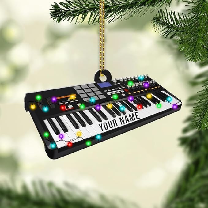 Custom Music Instrument Christmas Gift - Piano Ornament for Piano Lovers LL2