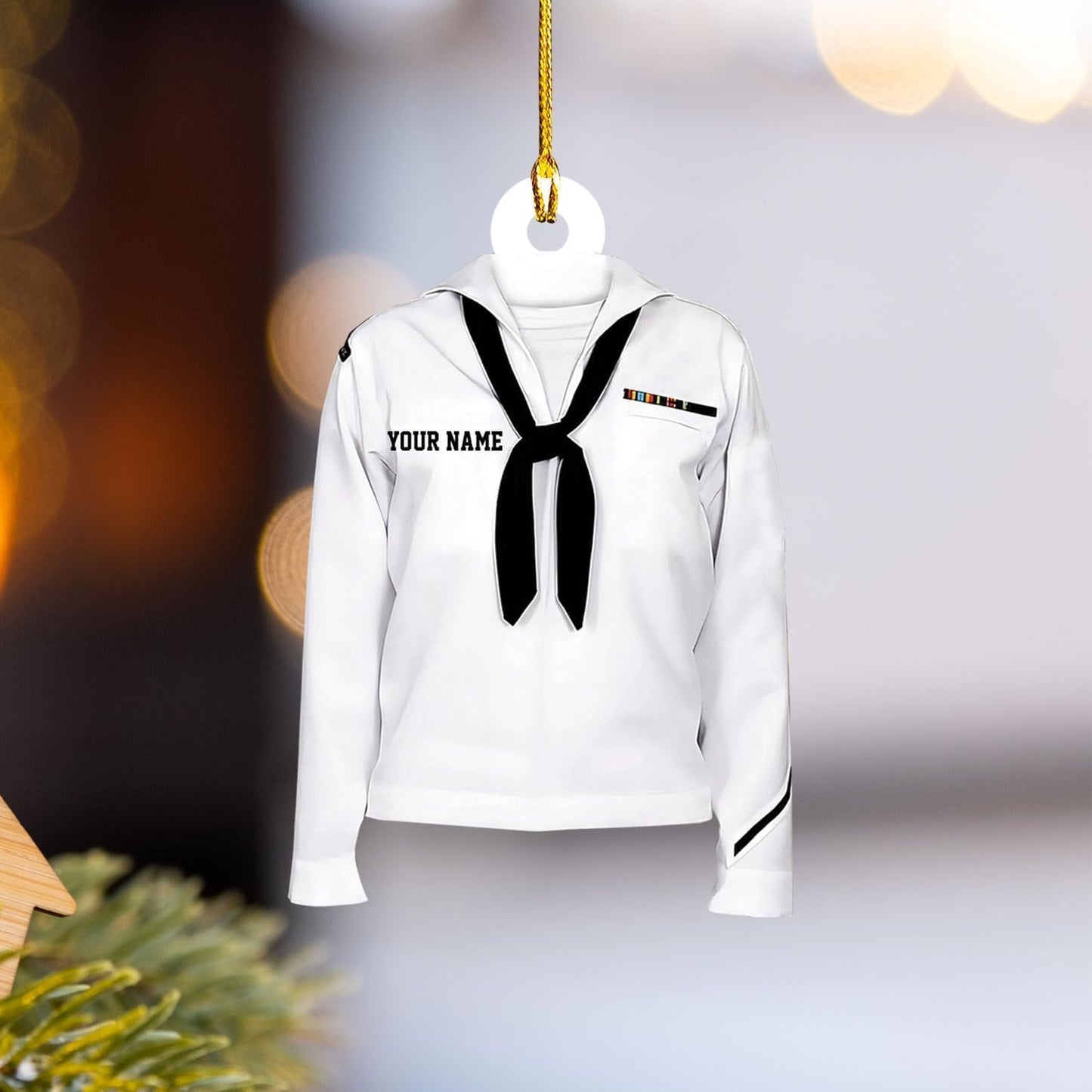 Custom Name Sailor Ornament – Personalized Captain Acrylic Sailing Ornament, Nautical Christmas Tree Decoration for Navy Lovers TS21