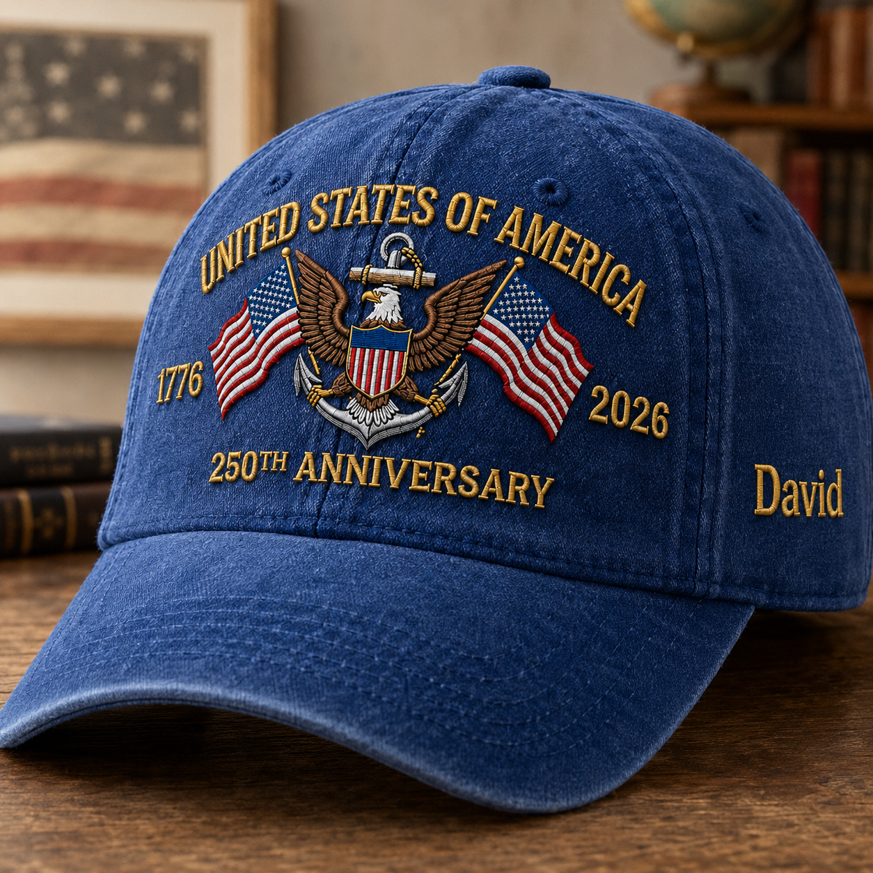 USA 250 Years Strong Embroidered Vintage Dad Hat American Pride Patriotic Gift THUC99