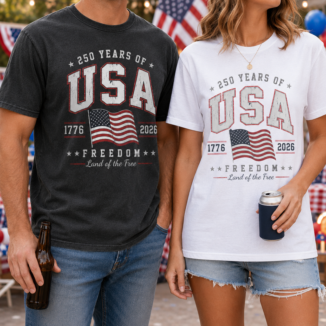 250 Years of America T-Shirt, USA Semiquincentennial Gift Tee THUC99