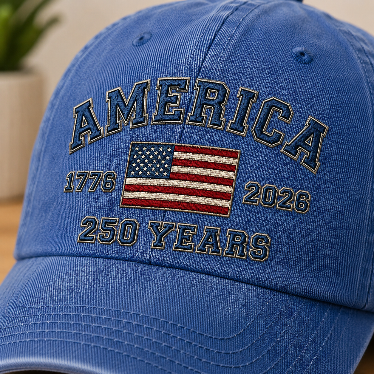 USA 250th Anniversary Embroidered Vintage Dad Hat Celebrating 250 Years of American Freedom THUC99
