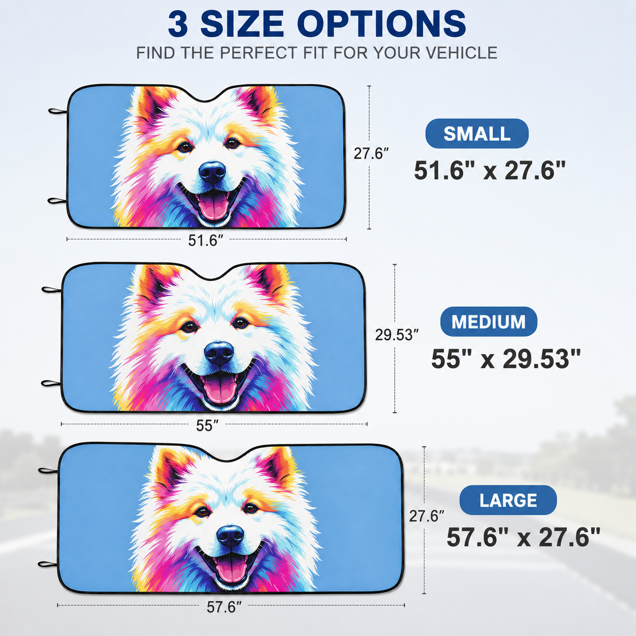 Personalized Dog Car Sun Shade, Custom Pet Photo Windshield Cover, Foldable Auto Sunshade for Dog Lovers THUC99
