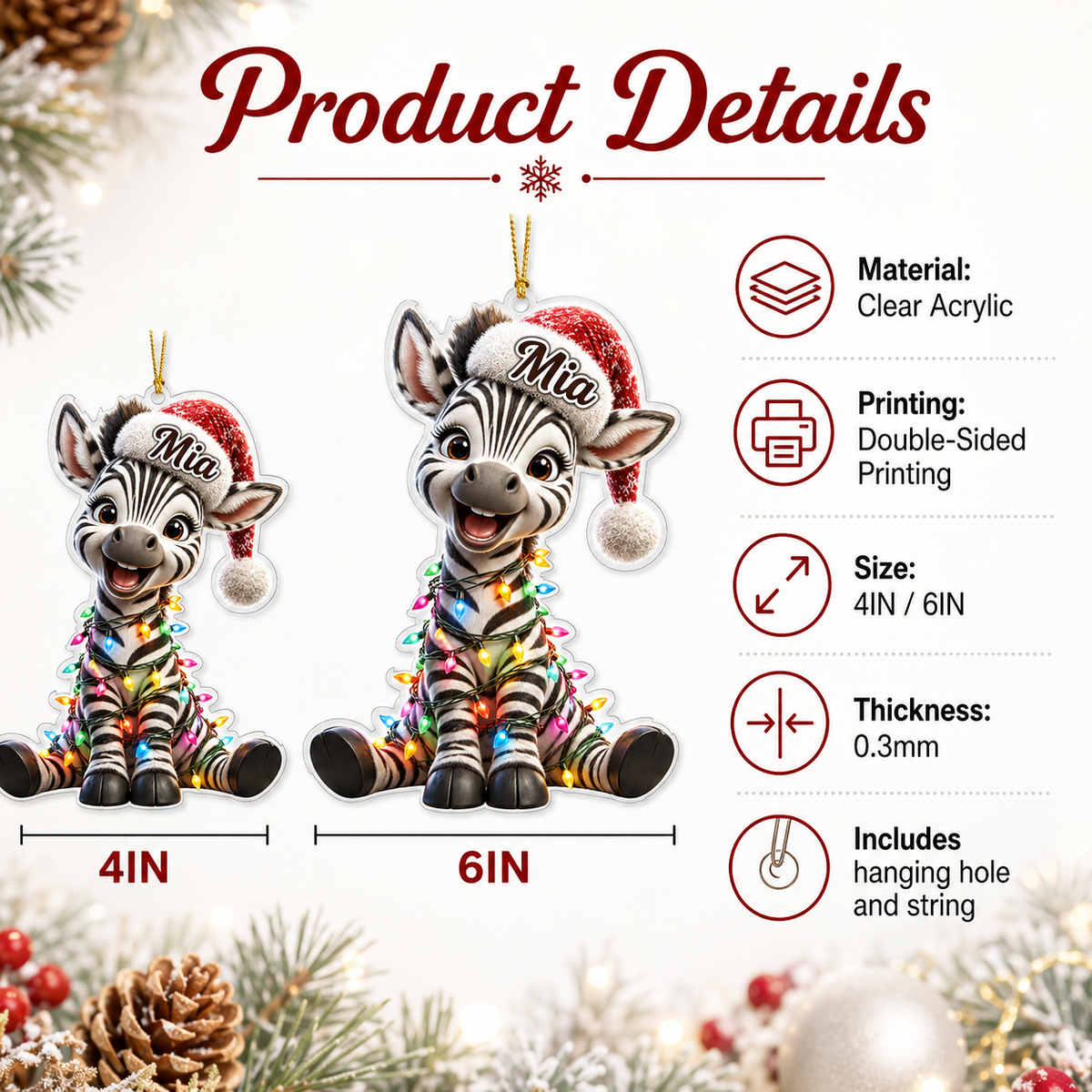 Animal Led Light Zebra
