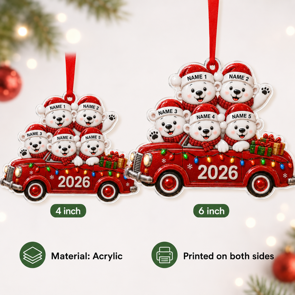 Custom Family Animal Car Bear