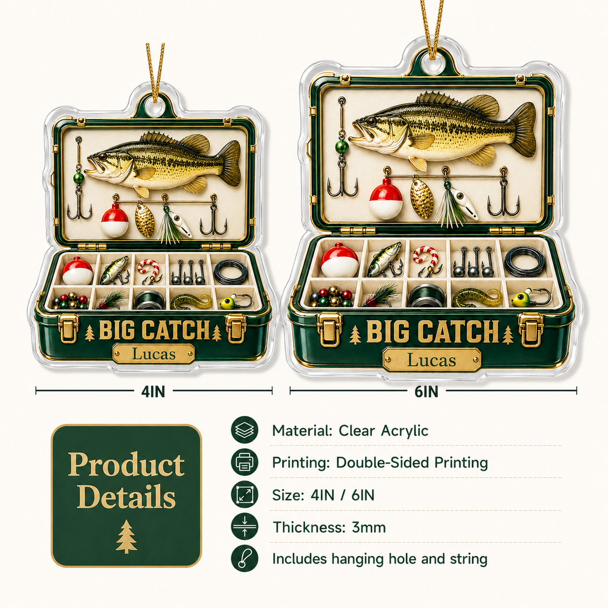 Personalized Fishing Big Catch Acrylic