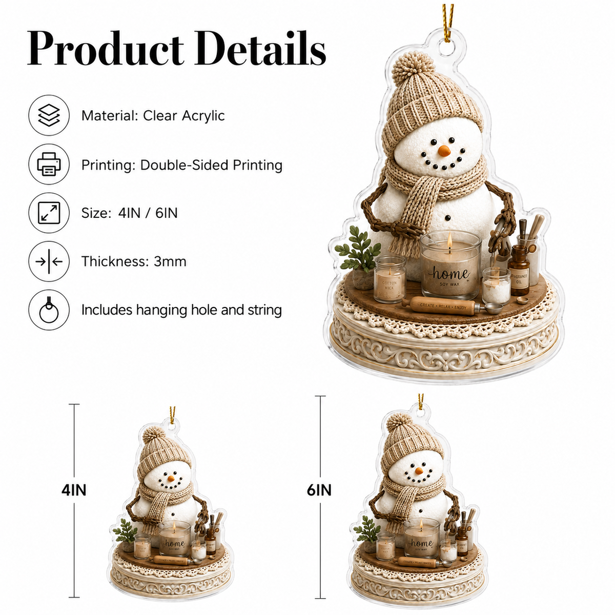 Snowman Hobbies Acrylic Candle Making