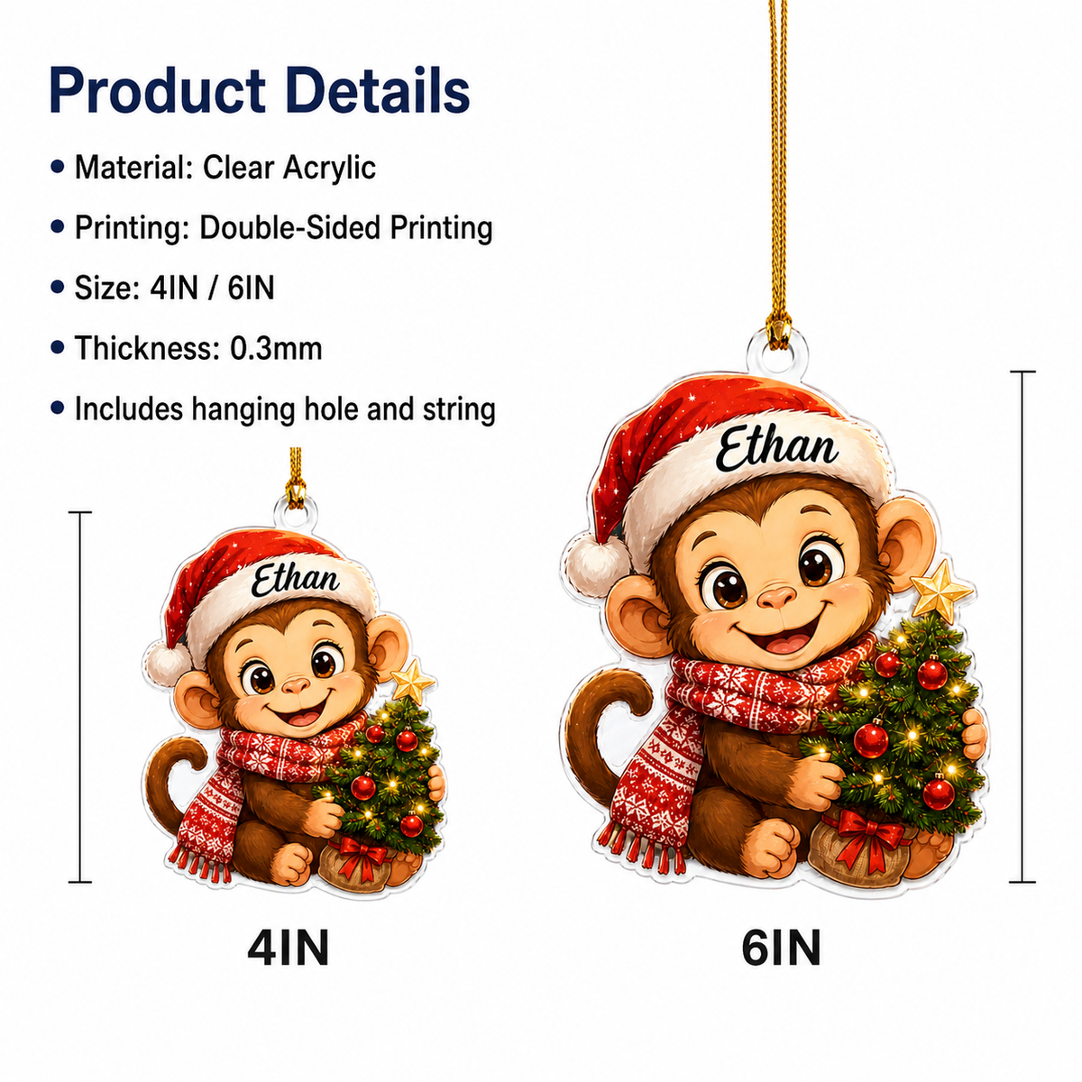 Animal Chrismas Monkey