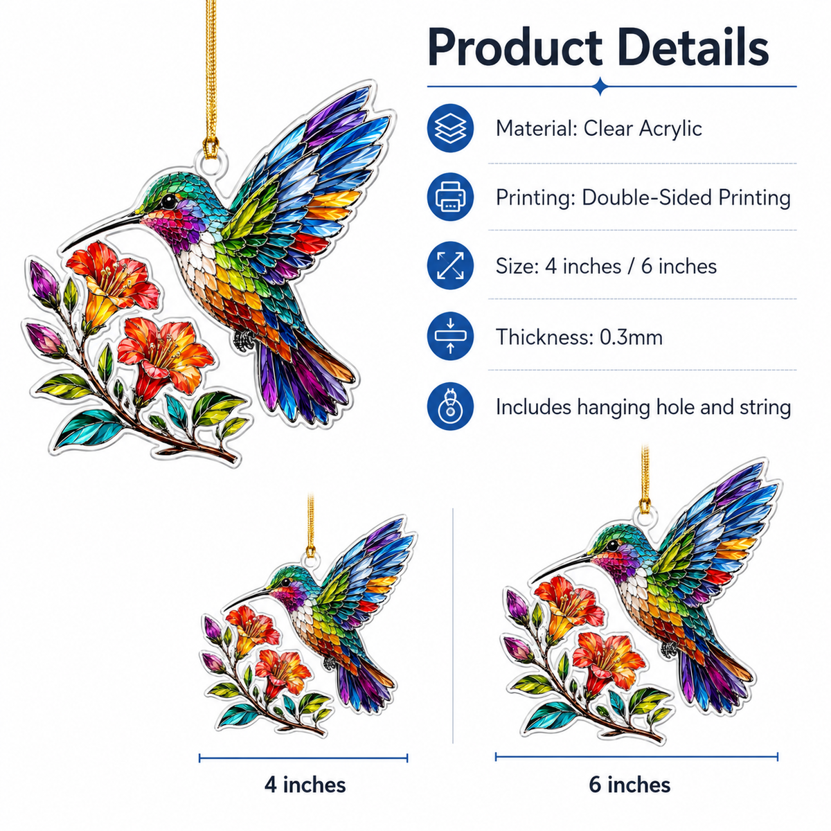Bird With Flower Hummingbird