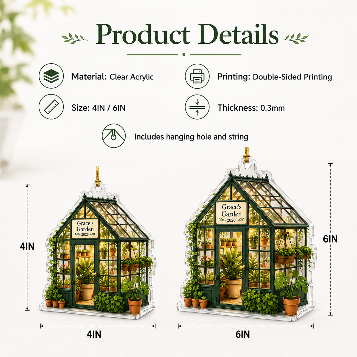 Custom Gardening Greenhouse Acrylic