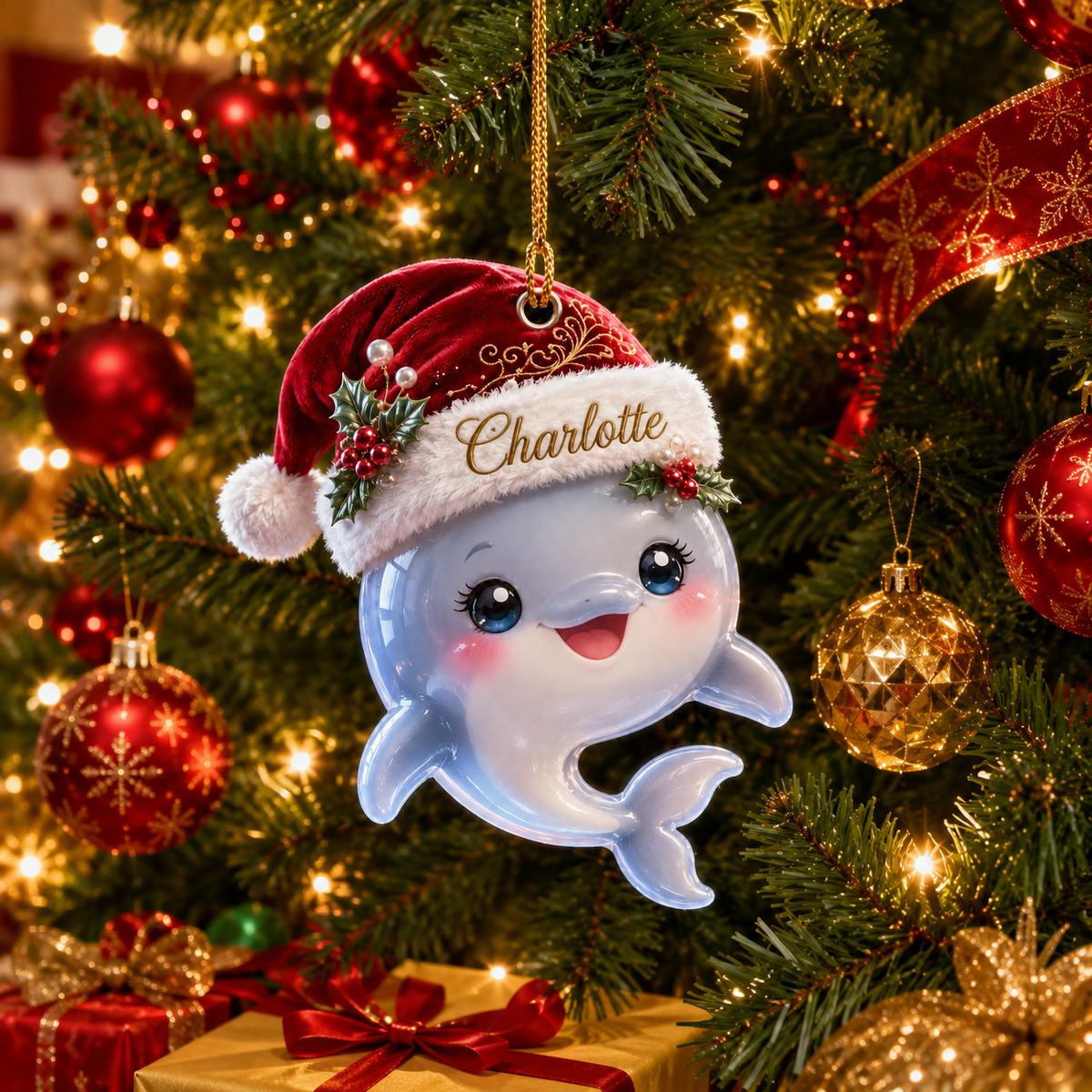 Animal With Santa Hat Dolphin