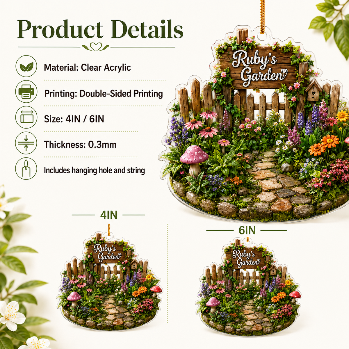 Custom Gardening Backyard Harvest Acrylic