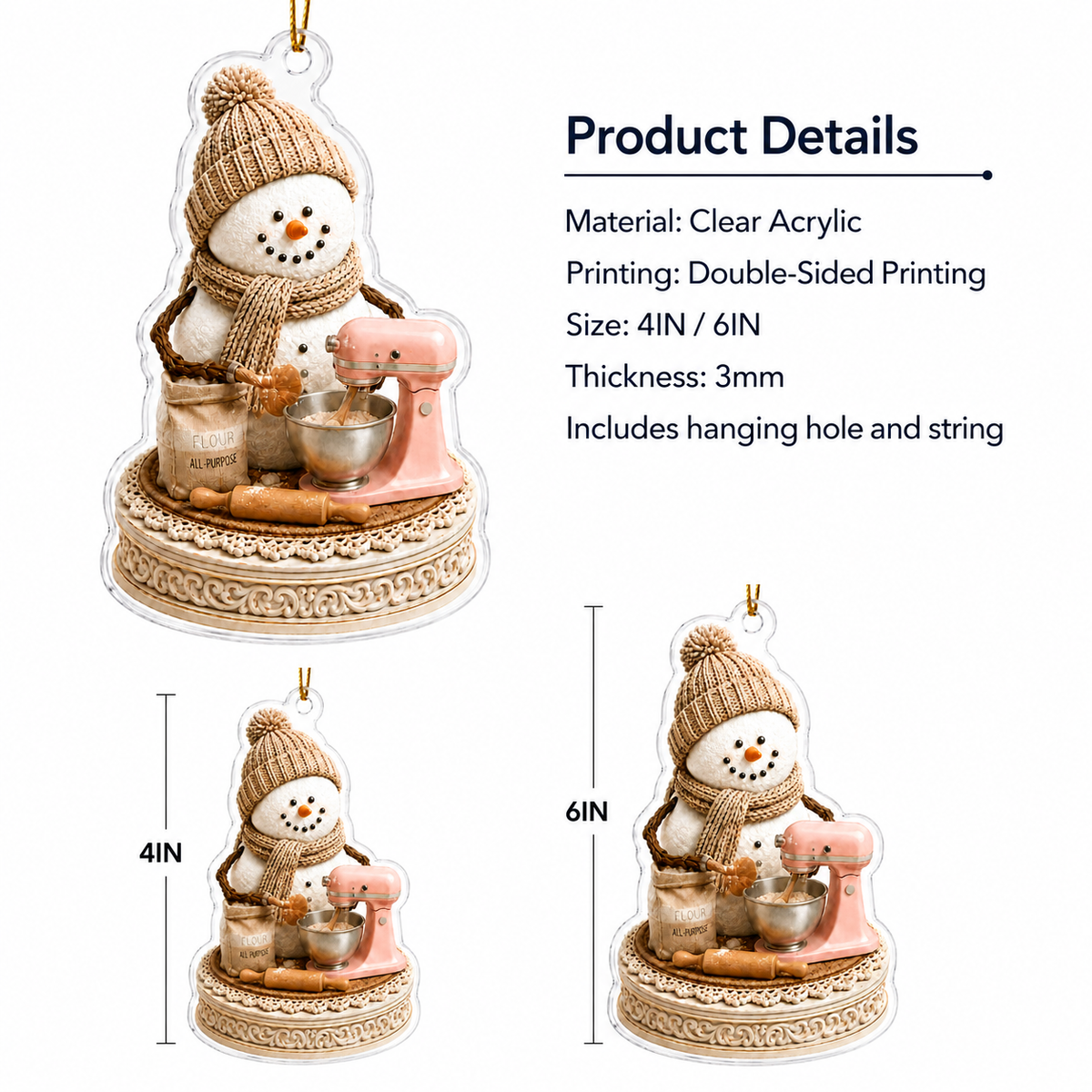 Snowman Hobbies Acrylic Baking