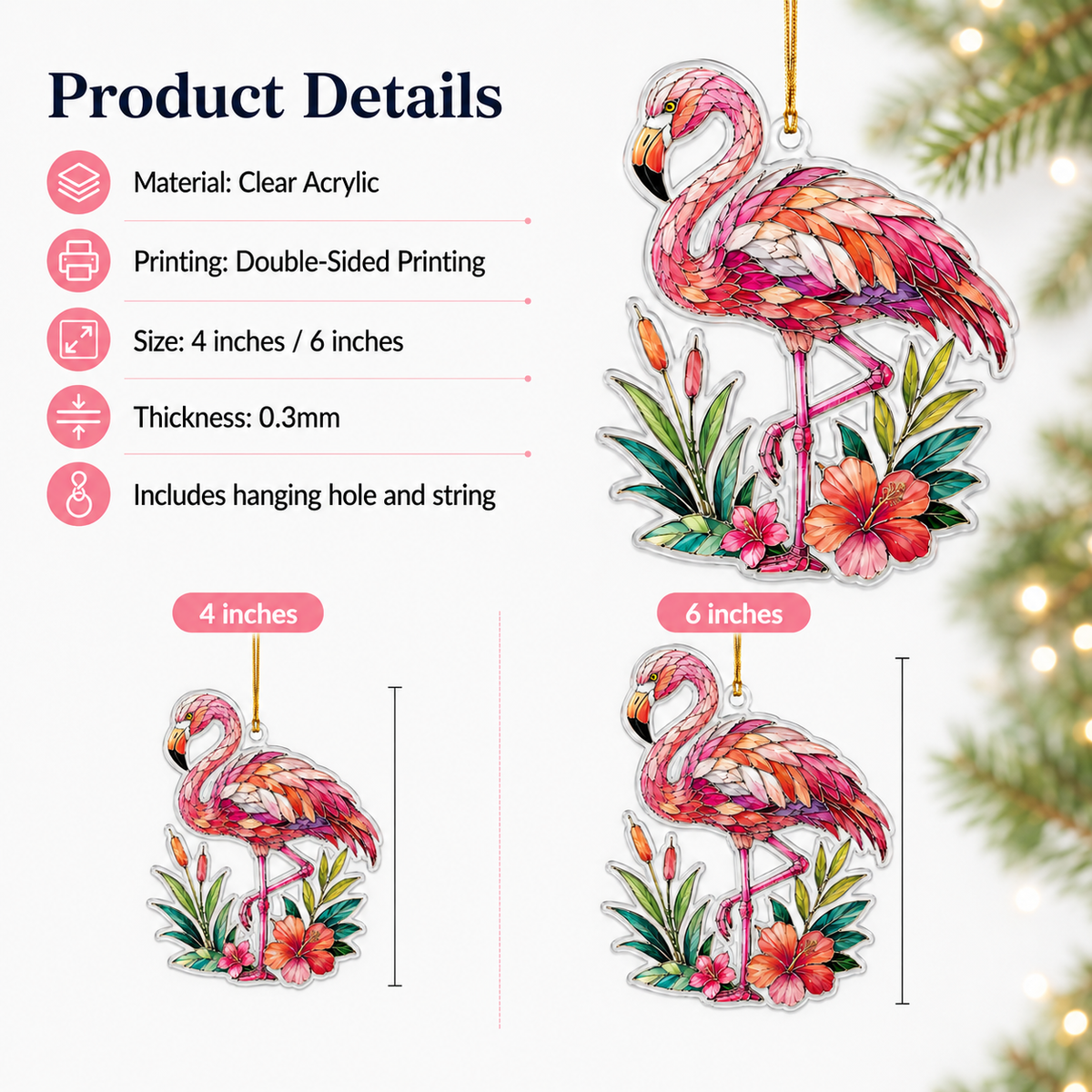 Bird With Flower Flamingo