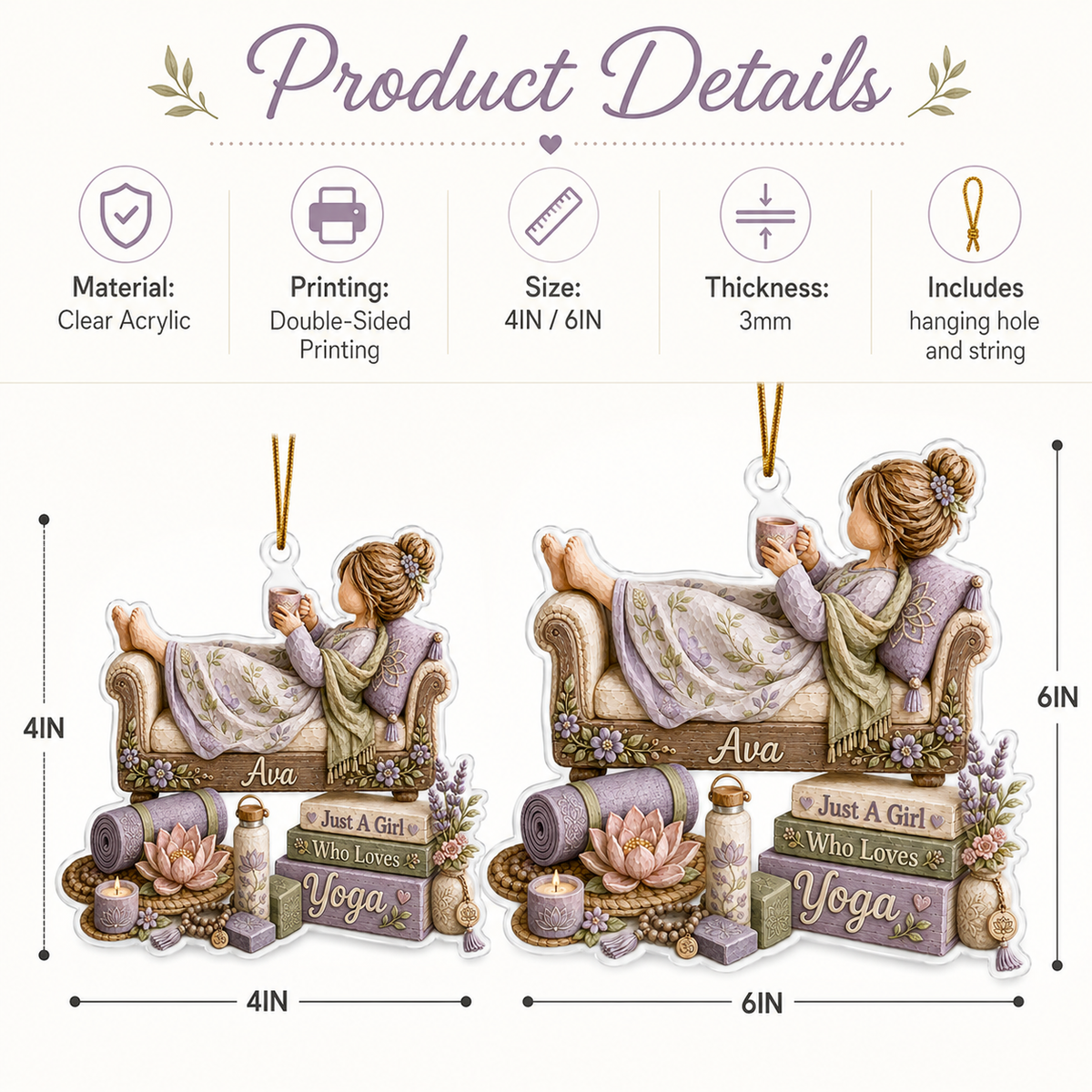Personalized Just A Girl Hobby Yoga