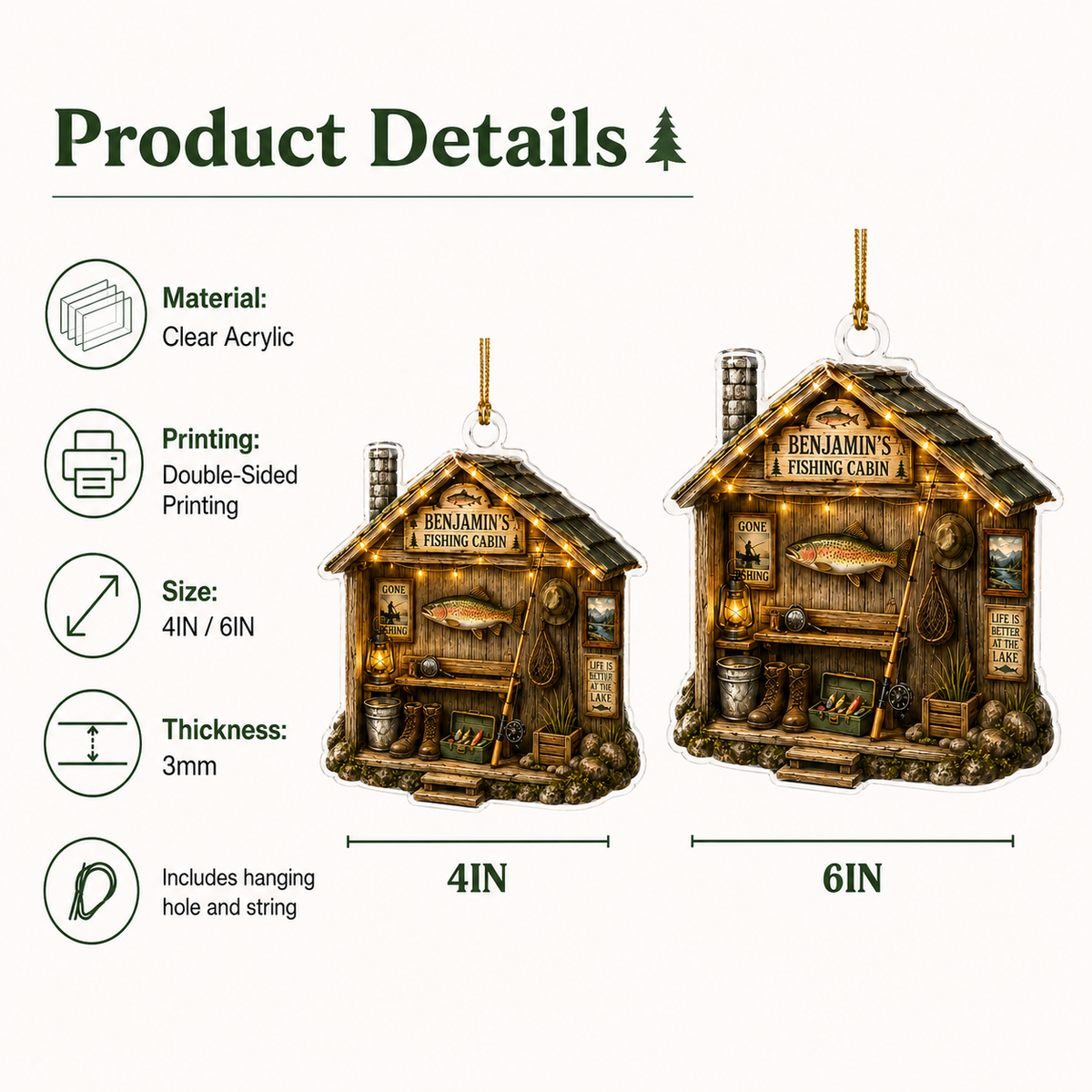 Personalized Fishing Hideaway Acrylic