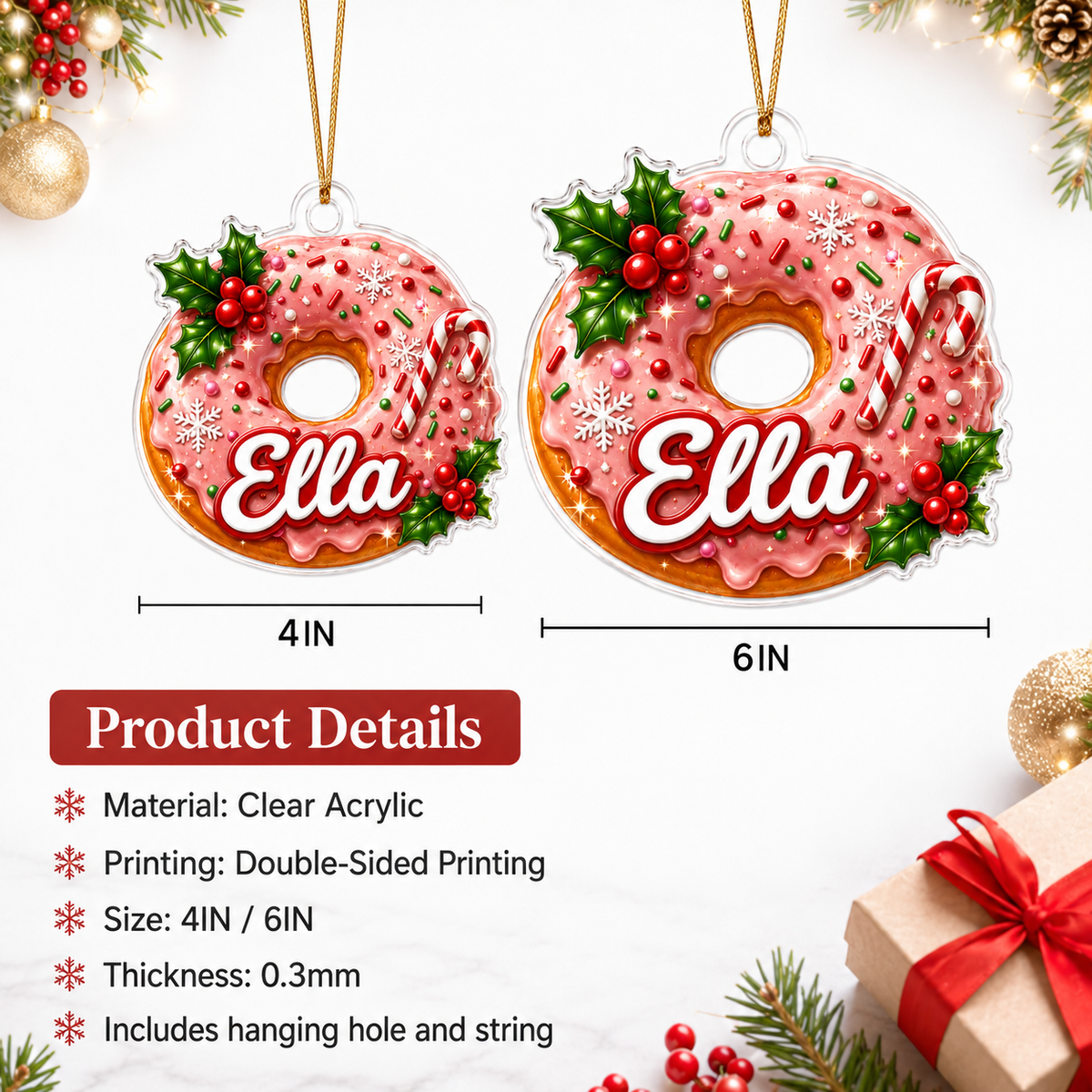 Custom Name Food Acrylic - Donut