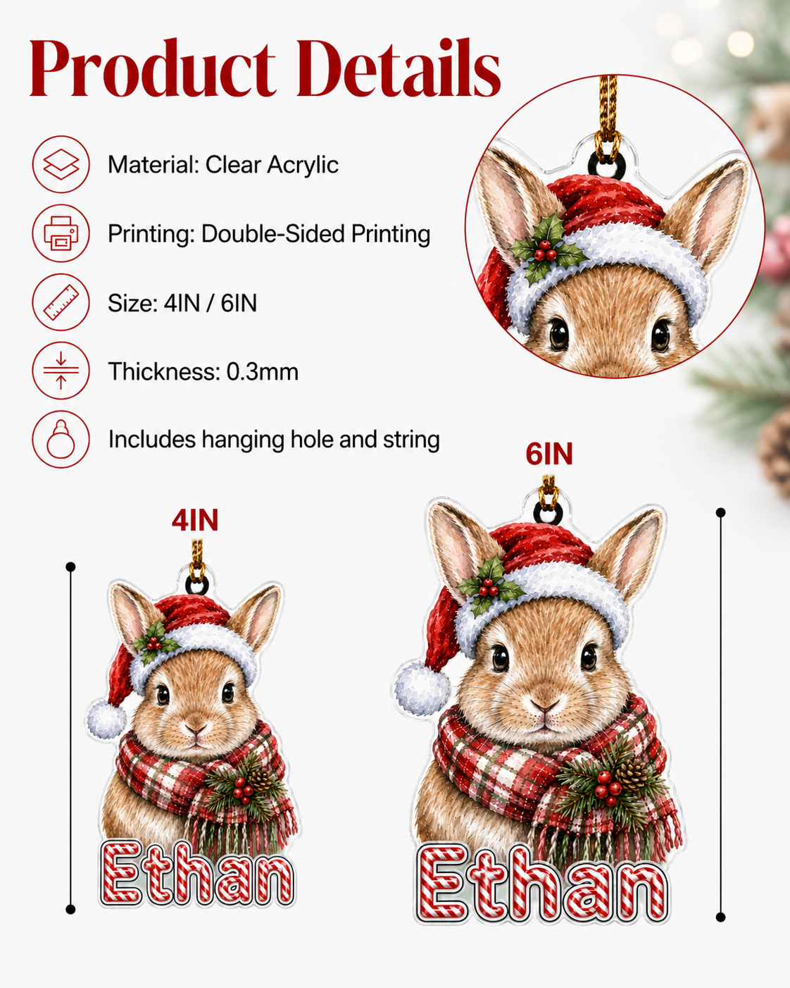 Christmas Farm Animal Rabbit