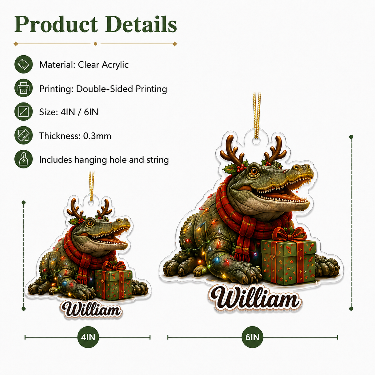 Christmas Animal Alligator