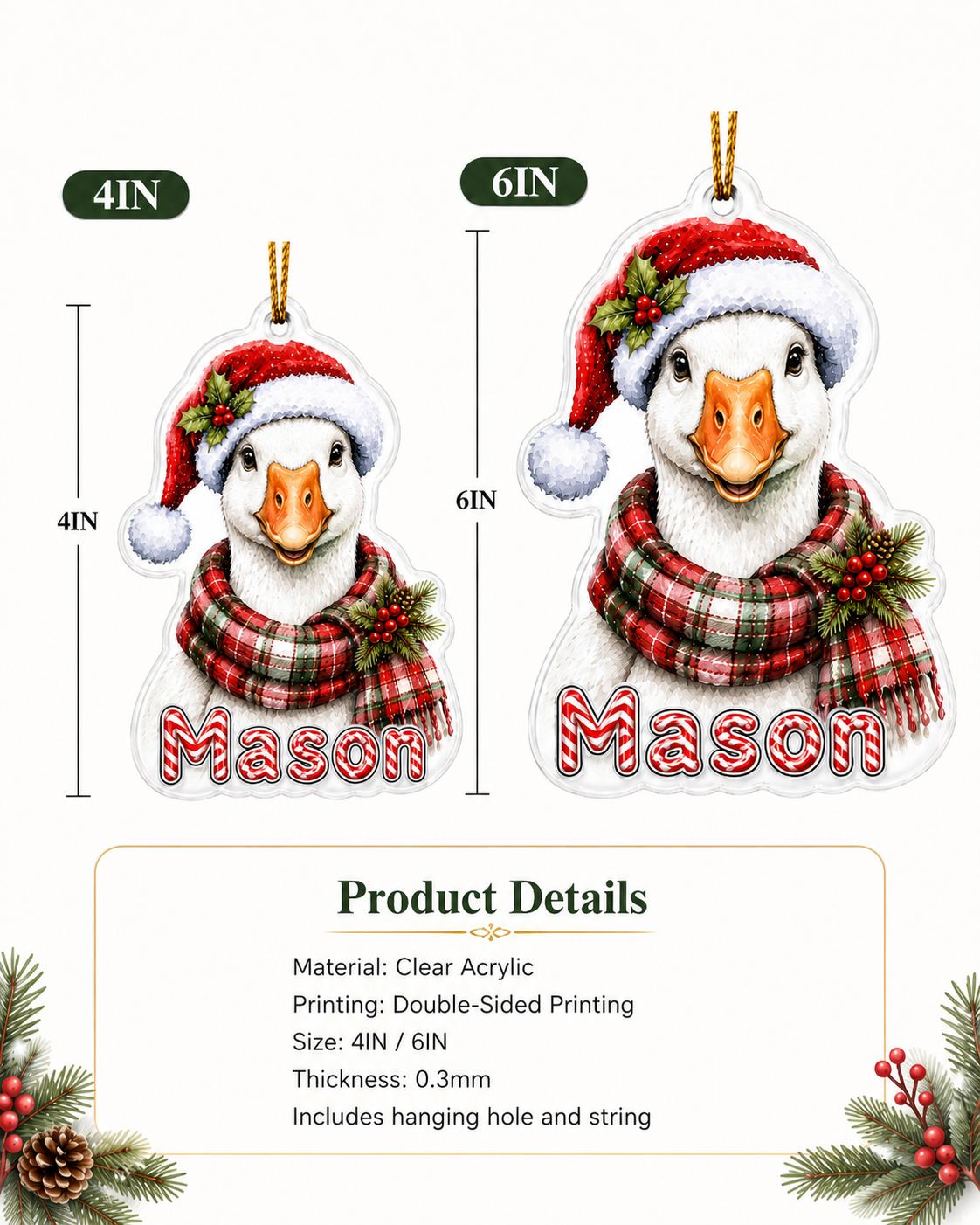 Christmas Farm Animal Goose