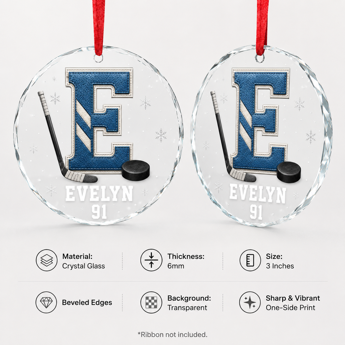 Sport Glass Alphabet Name Hockey