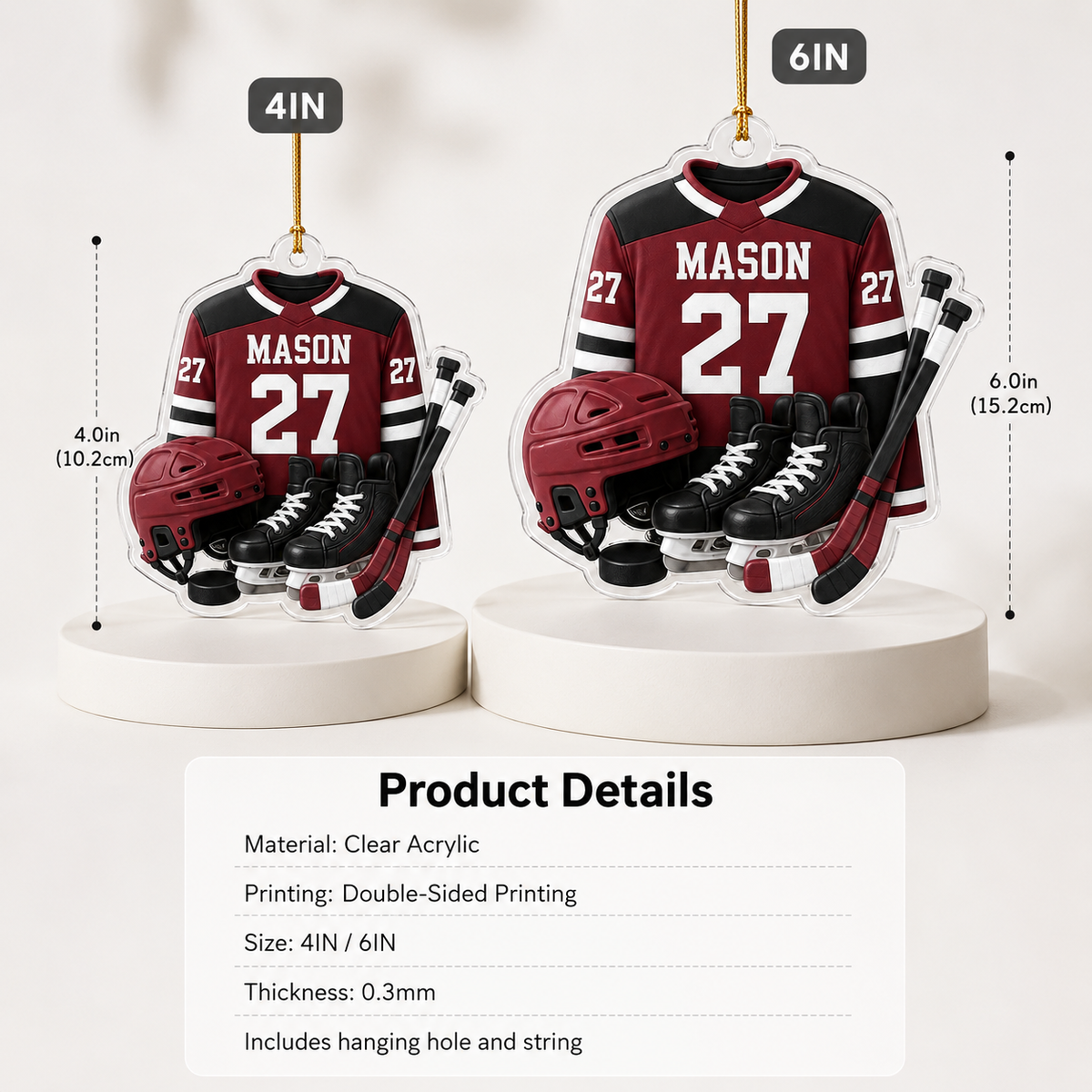 Hockey Acrylic Style 3