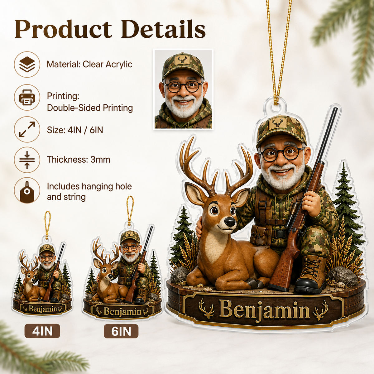 Personalized Hunting Buck Companion Acrylic