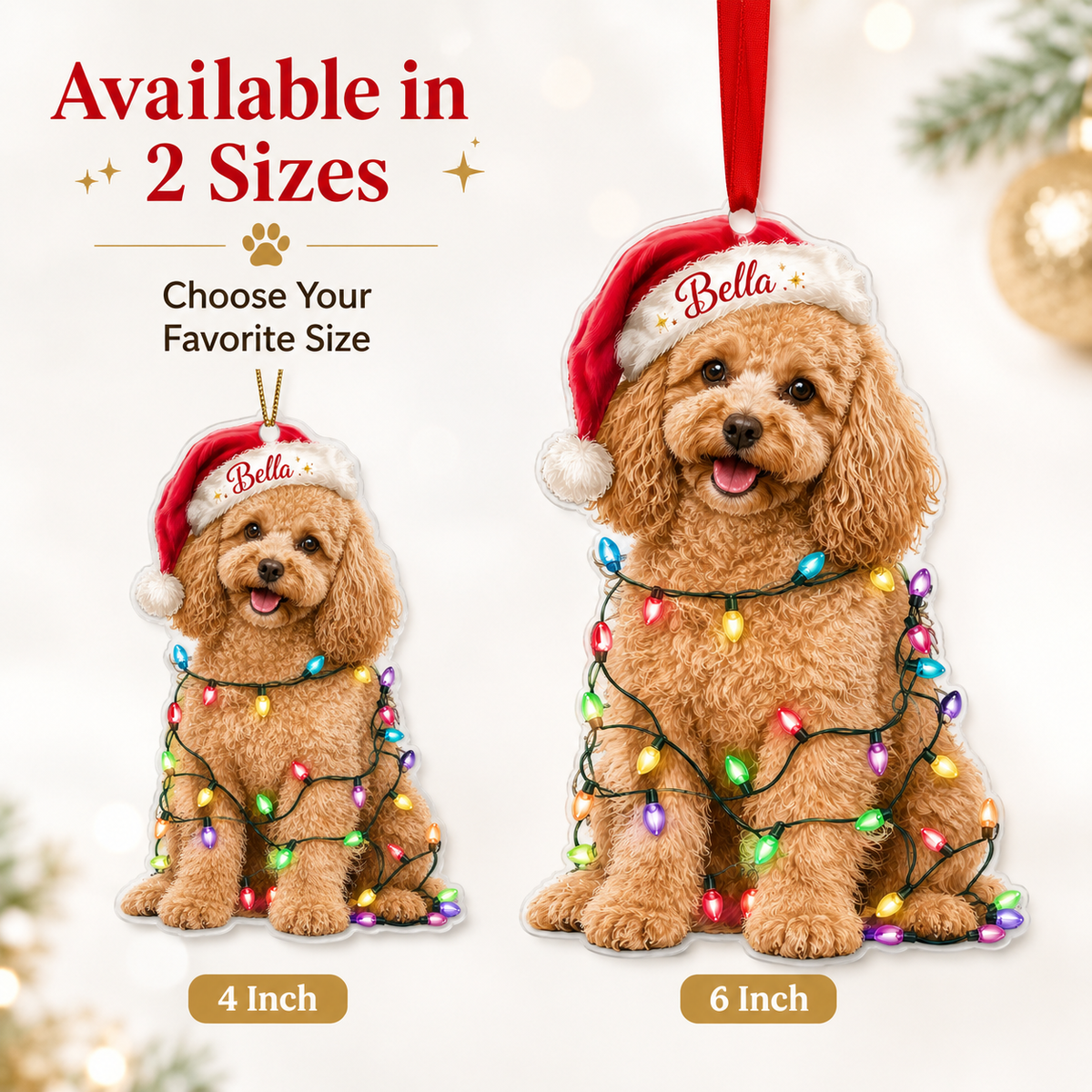 Custom Photo Dog Christmas Style 11