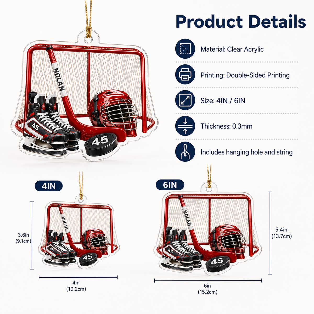 Hockey Acrylic Style 14