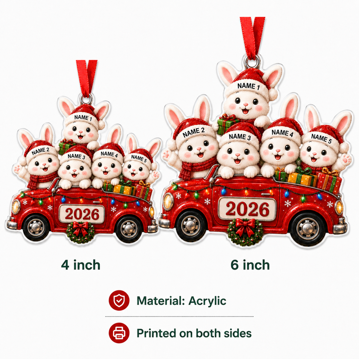 Custom Family Animal Car Rabbit