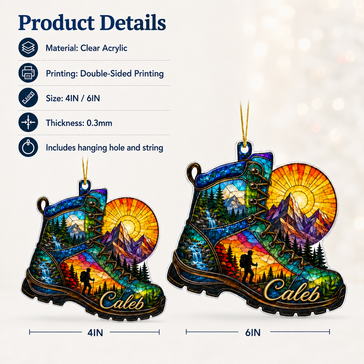 Custom Name Hiking And Trekking Acrylic Style 16
