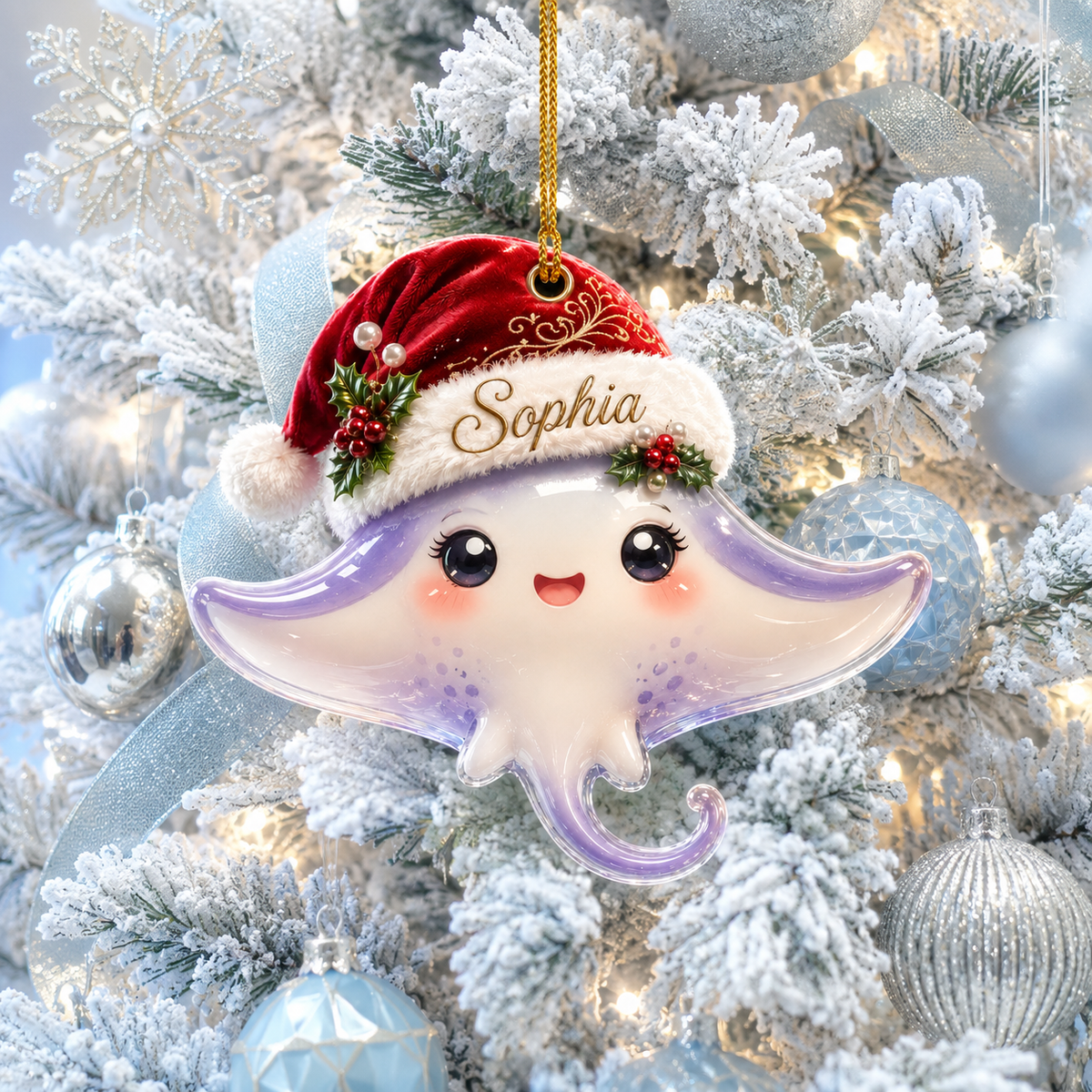 Animal With Santa Hat Manta Ray