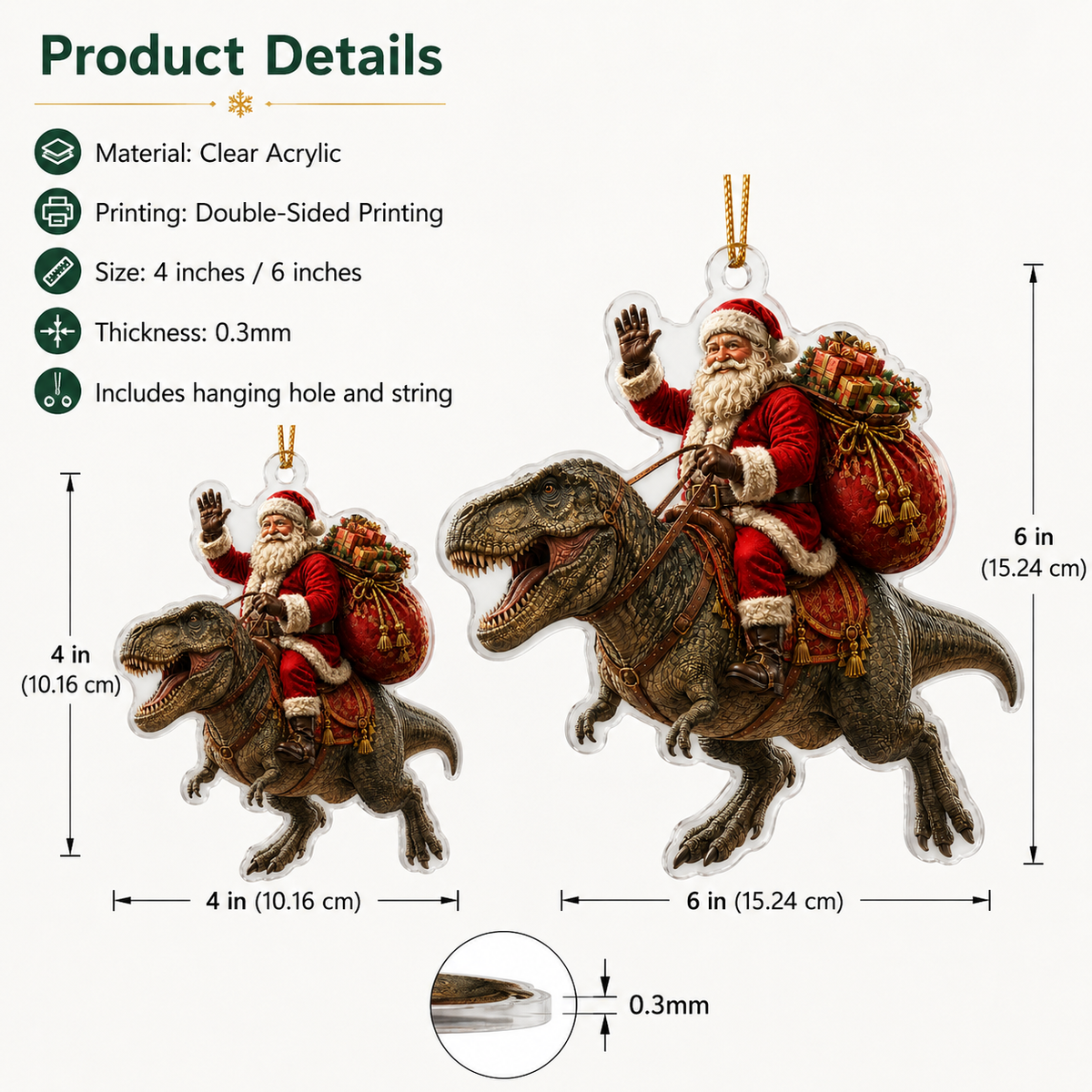 Dinosour With Santa Giganotosaurus