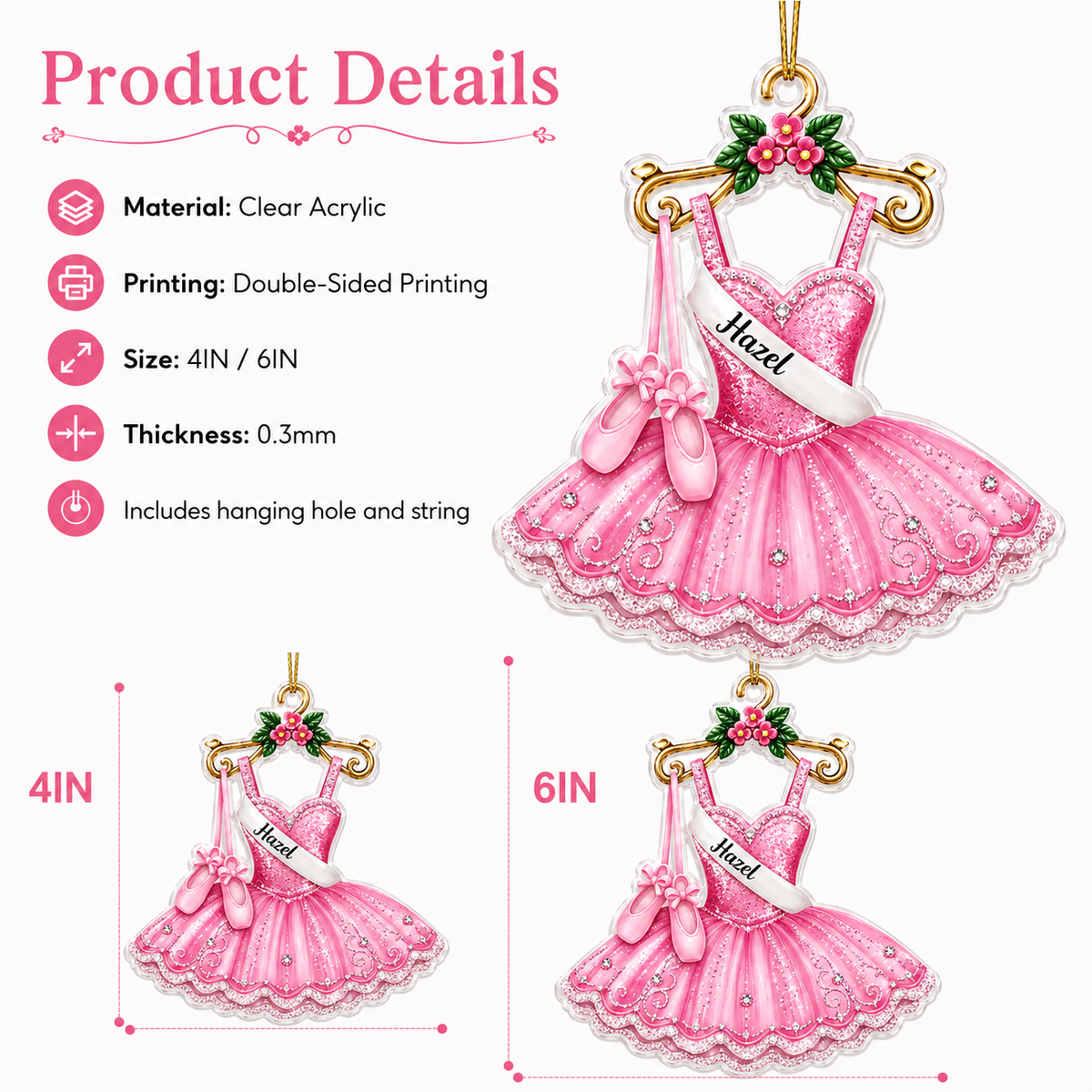 Ballet Custom Name Acrylic 1
