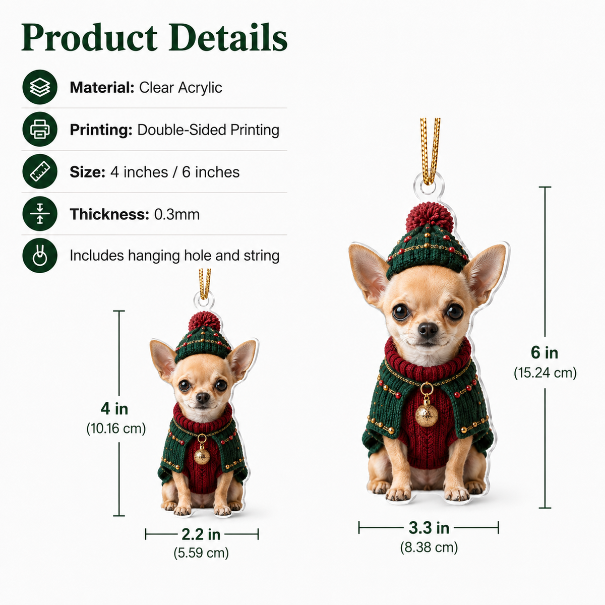 Dog Chrismast With Noel Sweater Chihuahua