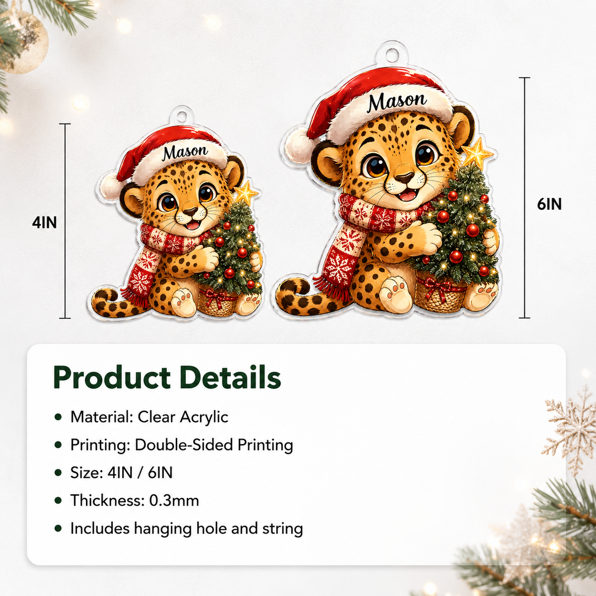 Animal Christmas Cheetah